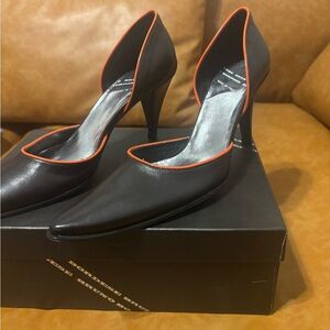 WOMEN’S BRUNO BORDESE HEELS size US 5 EUR 39 1/2 NEW HOT ITALY BLACK HIGH HEELS